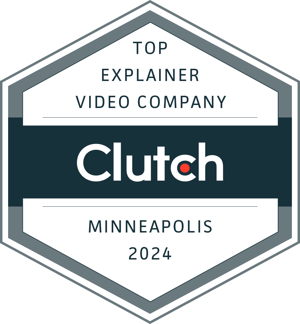 Clutch.co badge for top explainer video company 2024